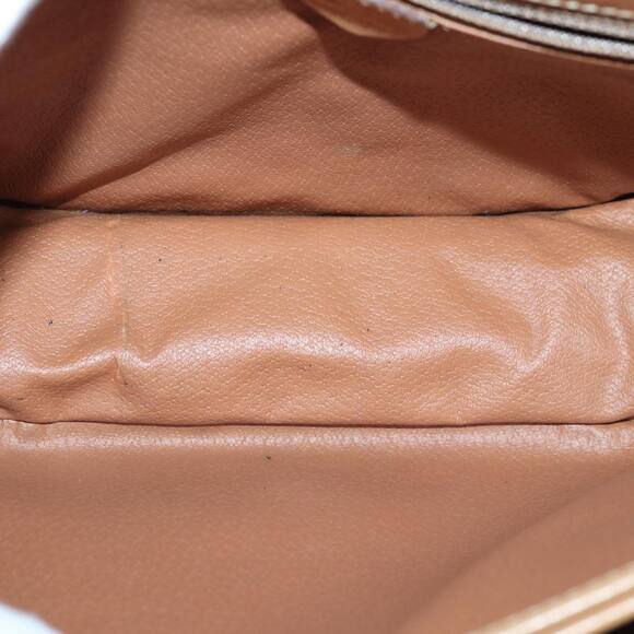 CELINE Macadam Canvas Shoulder Bag Pvc Leather Brown Gold - Picture 10 of 16